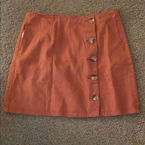 A-line colored jean skirt